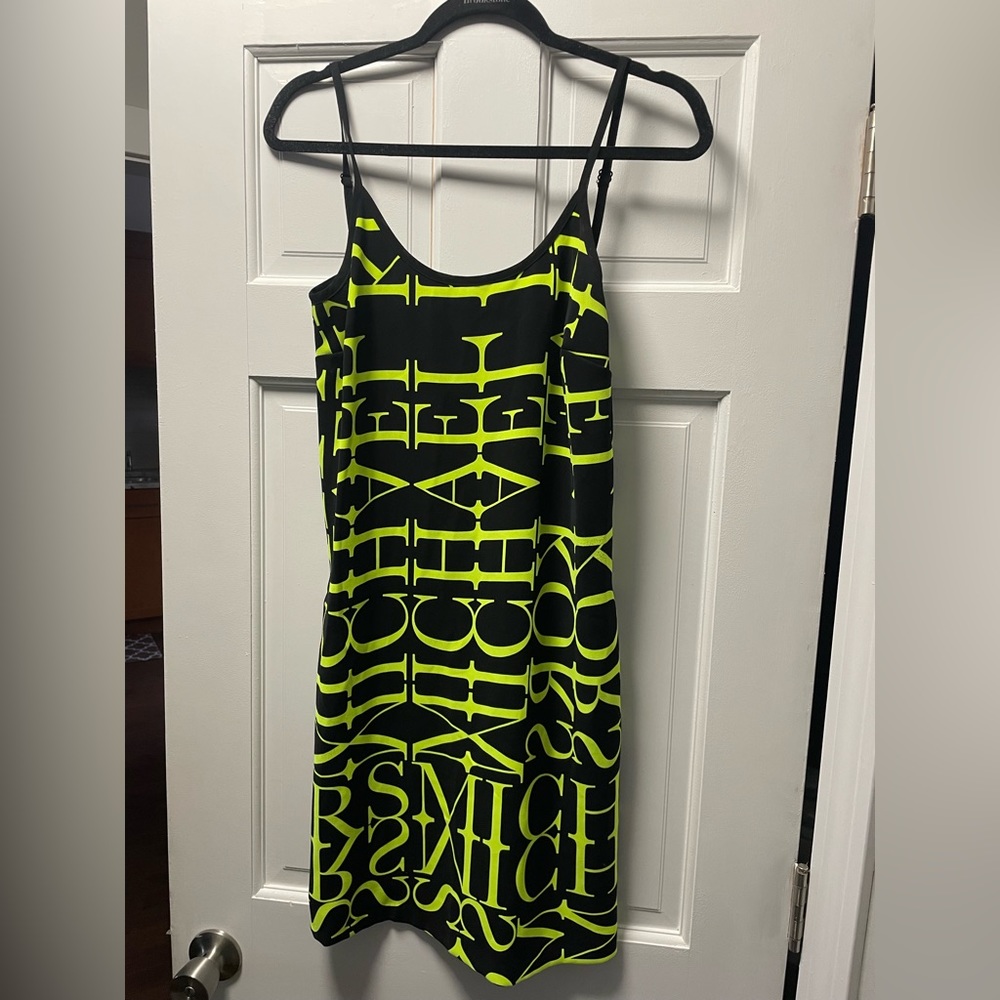 Michael Michael Kors Newsprint Logo Slip Dress
